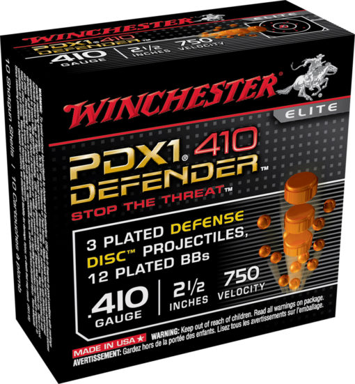Winchester Ammo S410PDX1 PDX1 Defender  410 Gauge 2.50" 3 Defense Discs