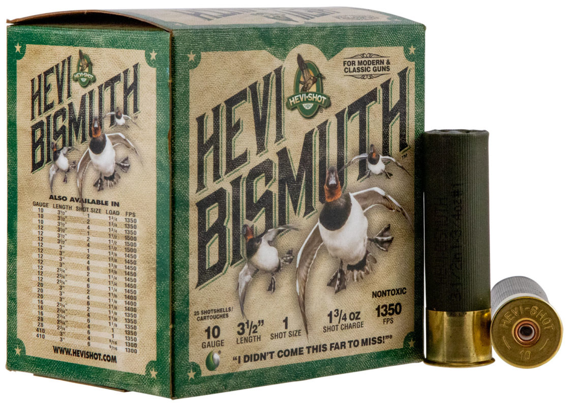 hevishot-15501-hevi-bismuth-waterfowl-10-gauge-3-50-1-3-4-oz-1-shot-25-bx-10-cs-white-birch