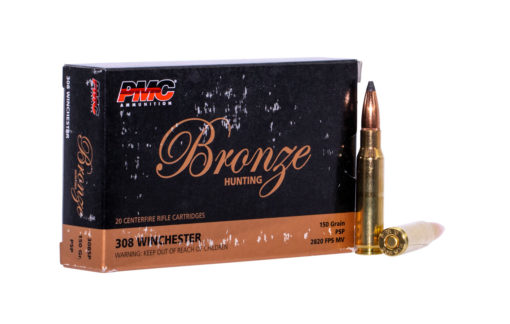 PMC 308SP Bronze  308 Win 150 gr Pointed Soft Point (PSP) 200 round case