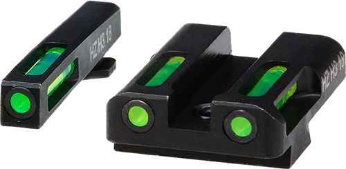LiteWave H3 sight Tritium, Green litepipes w/white front ring, Glock ...